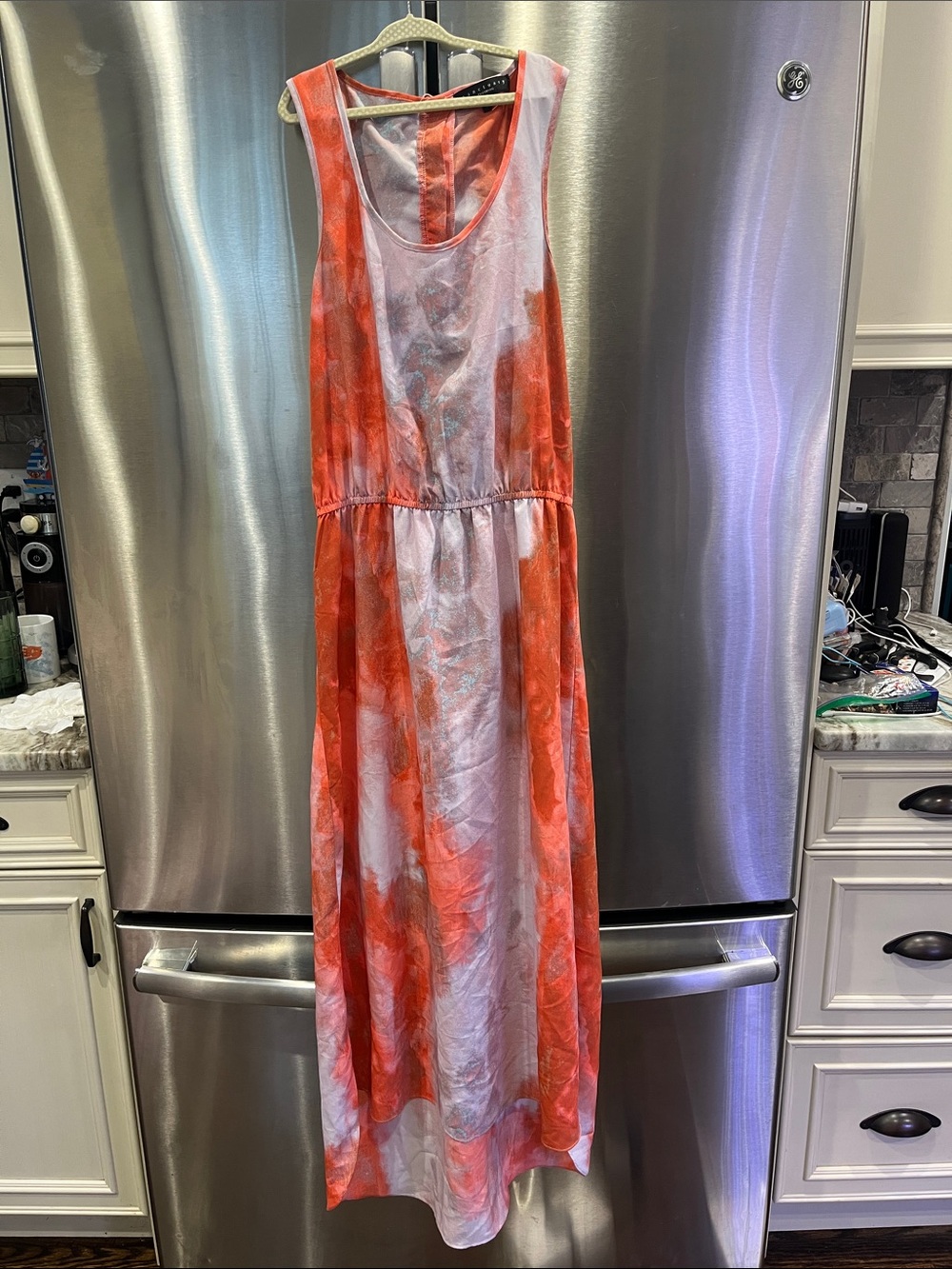 Sanctuary Sleeveless Orange Tie-Dye Maxi Dress